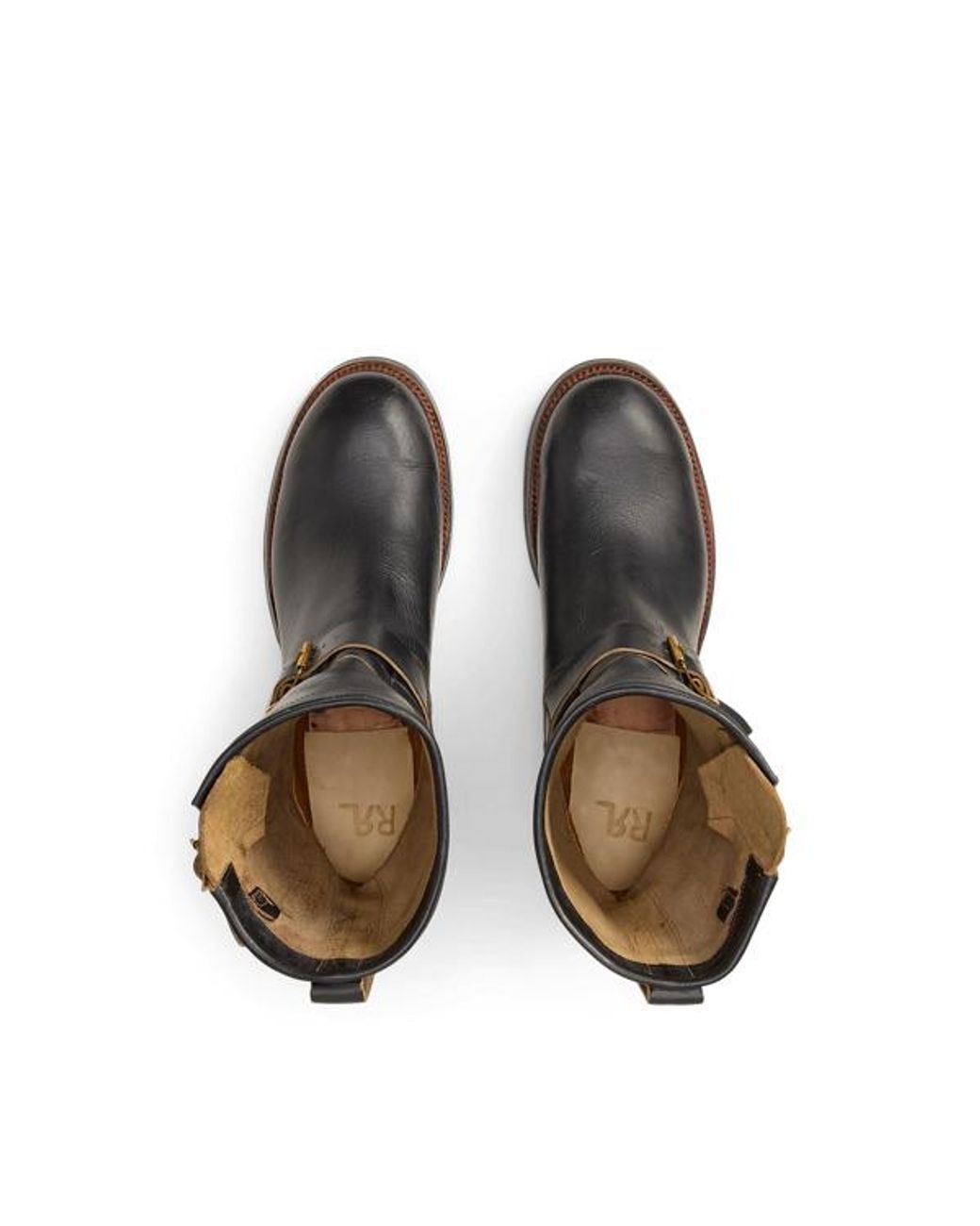 RRL Black Leather Boot for men