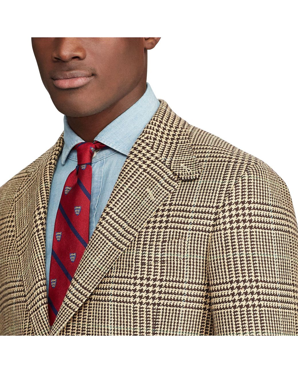 Polo Ralph Lauren The Rl67 Glen Plaid Jacket in Brown for Men | Lyst