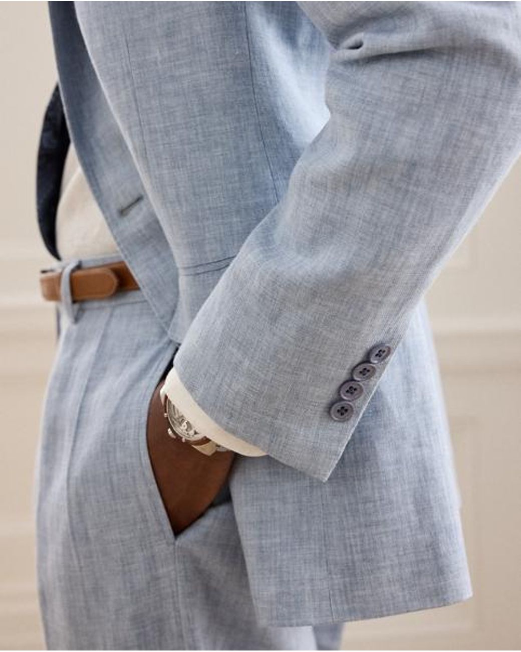 Ralph Lauren Blue Glenn Hand-Tailored Chambray Jacket for men