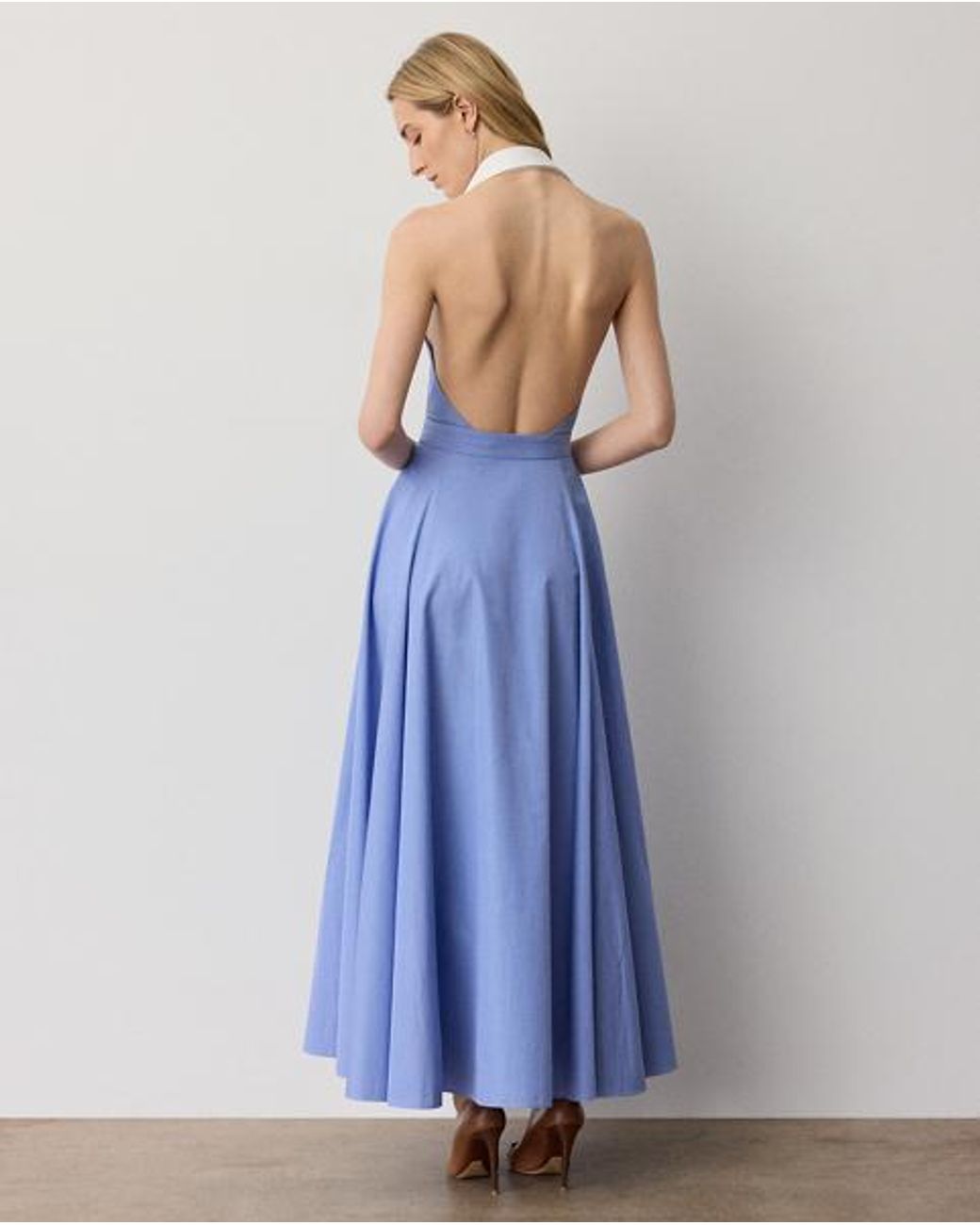 Ralph Lauren Blue Eldred Cotton Day Dress