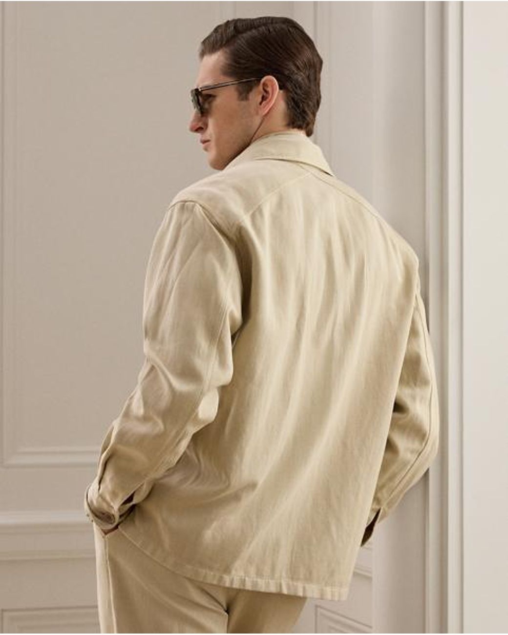 Ralph Lauren Natural Garment-Dyed Cotton-Linen Shirt for men