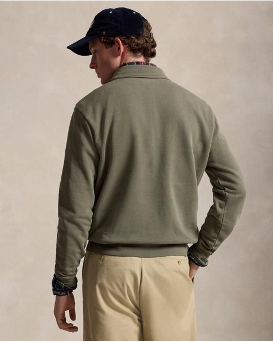 Sudadera De Felpa De Rizo Con Polo Bear Polo Ralph Lauren de hombre de color Green