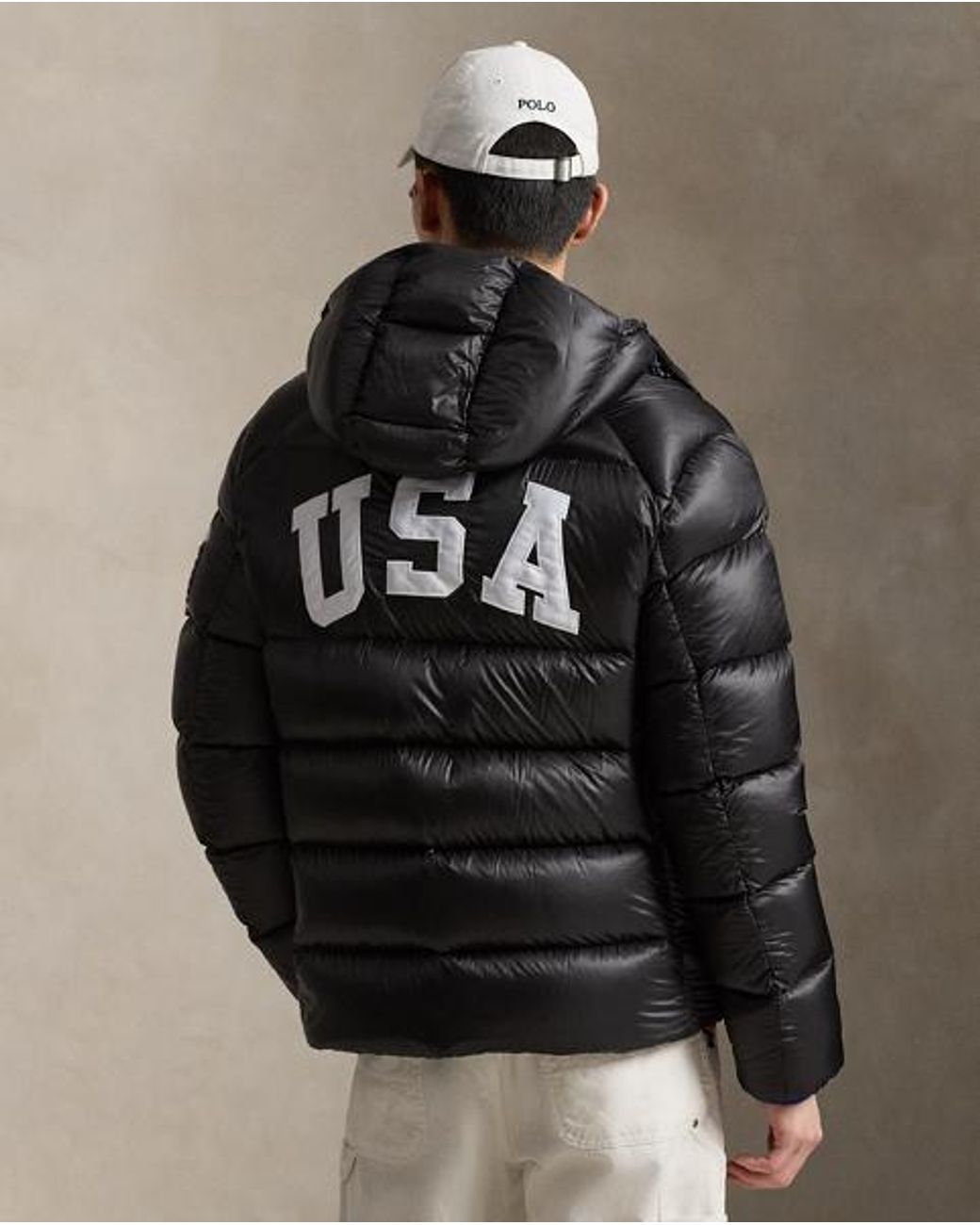 Polo Ralph Lauren Black The Hawthorne Flag Down Jacket for men