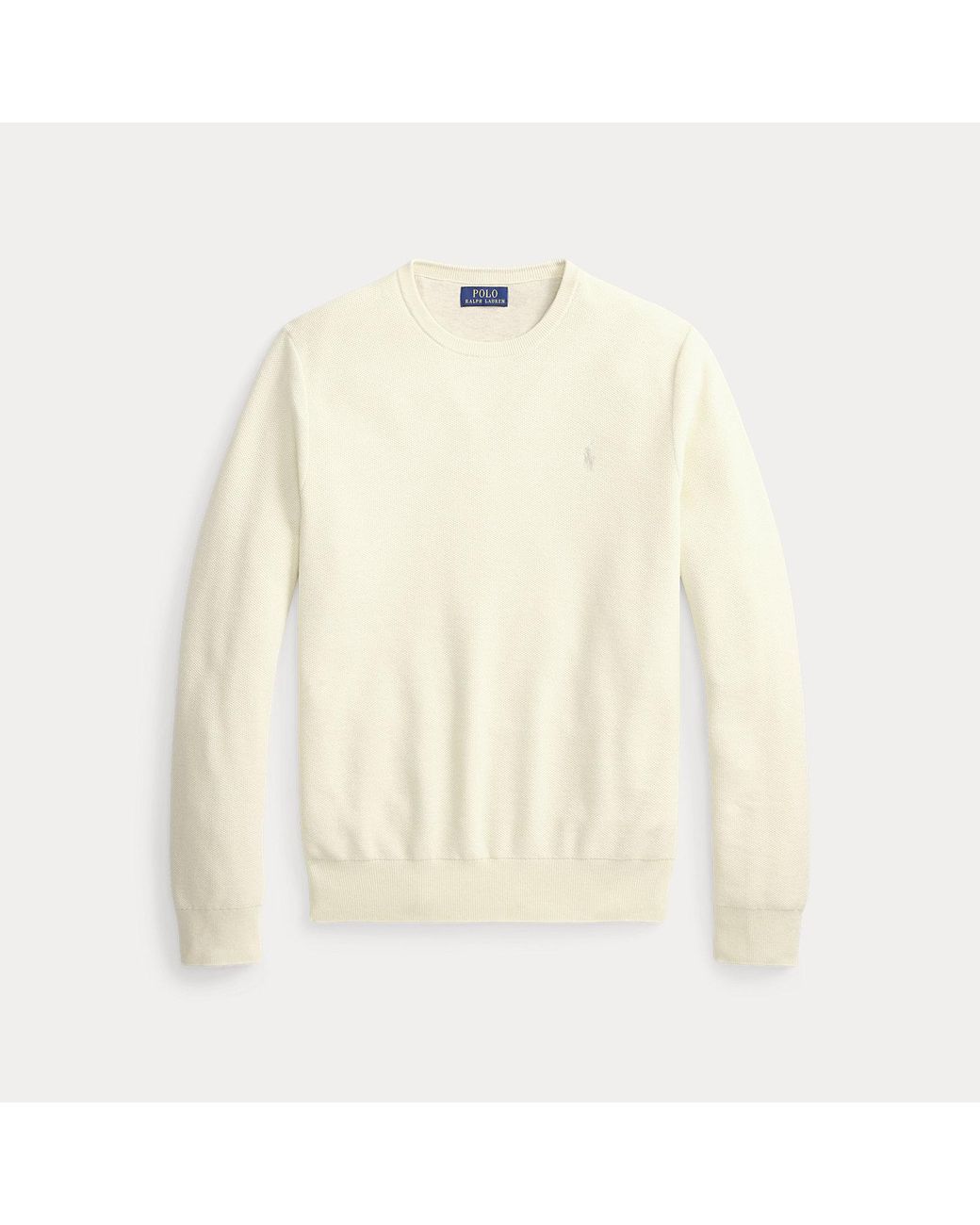 Polo Ralph Lauren Natural Mesh-Knit Cotton Crewneck Sweater for men