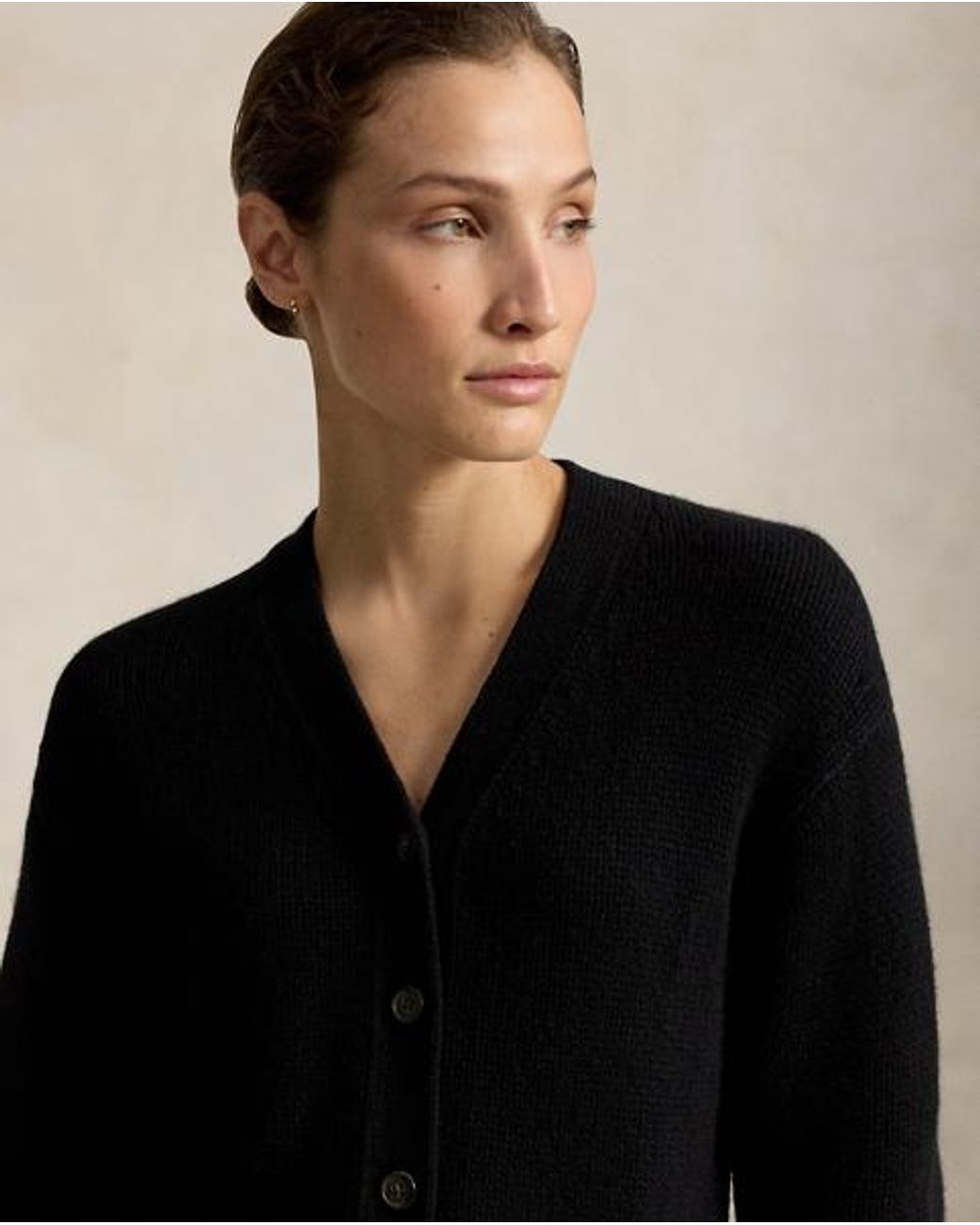 Polo Ralph Lauren Black Cashmere V-Neck Cardigan