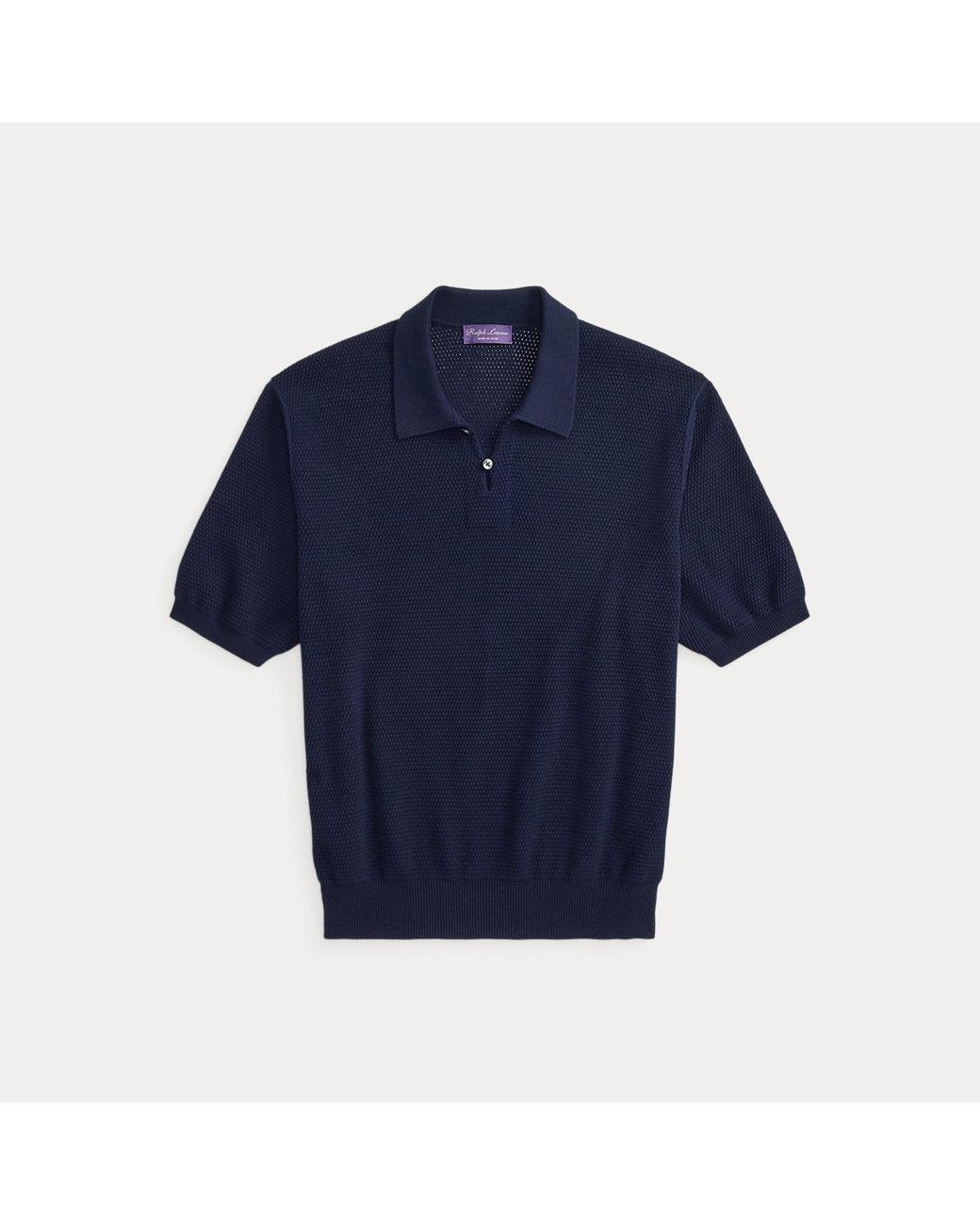 Ralph Lauren Blue Ralph Lauren Textured Cotton Polo Sweater for men