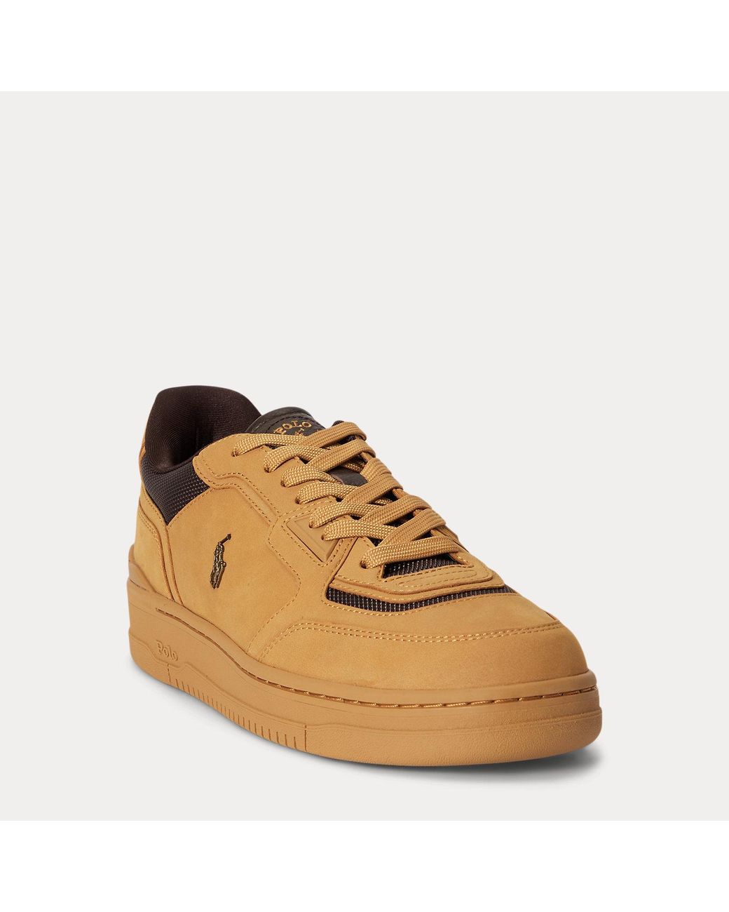 Polo Ralph Lauren Brown Open Masters Nubuck-Panelled Trainer for men