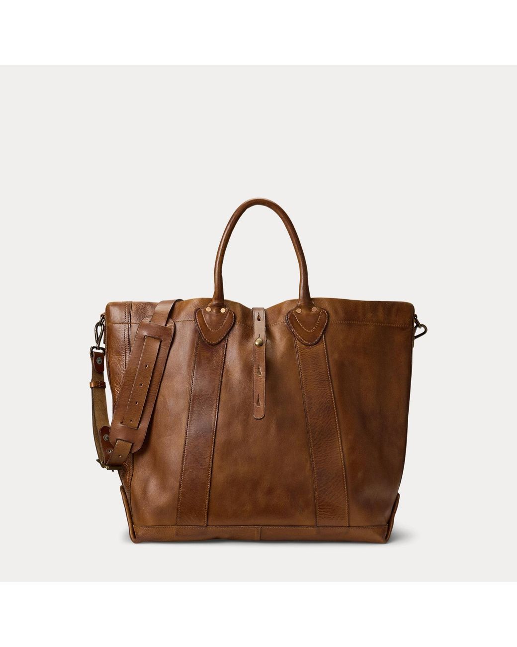 RRL Brown Leather Tote for men