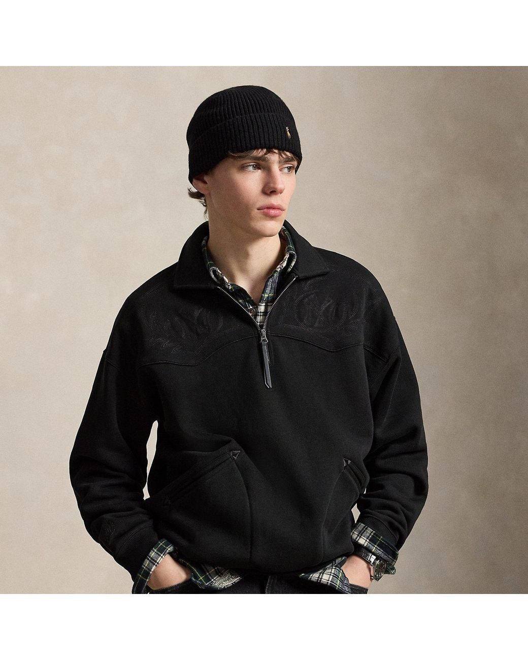 Polo Ralph Lauren Black Polo Ralph Lauren Lauren Yankees Sweatshirt for men