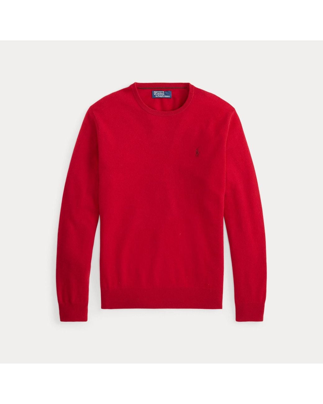 Polo Ralph Lauren Red Wool Crewneck Jumper for men