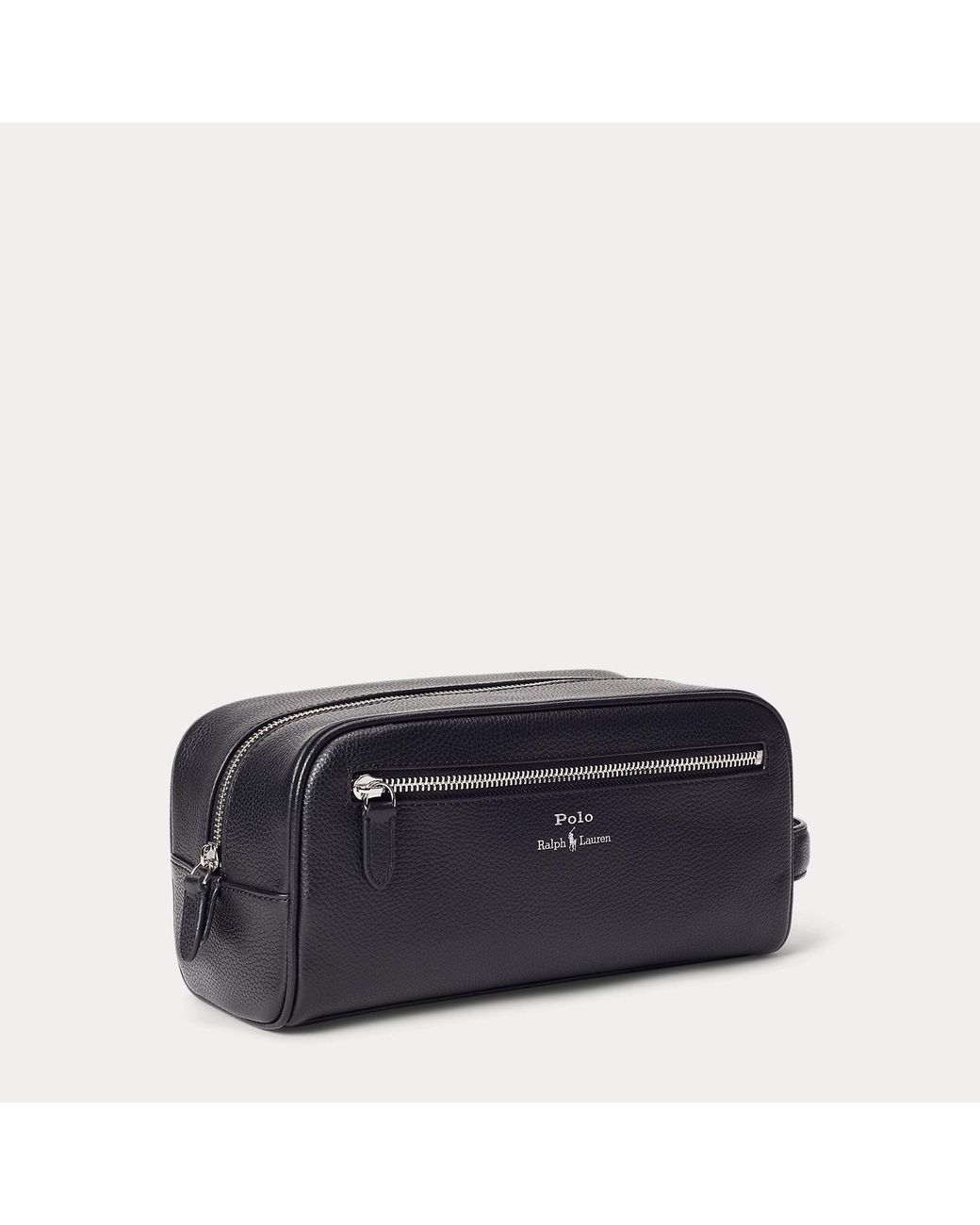 Polo Ralph Lauren Black Smooth Leather Travel Case for men