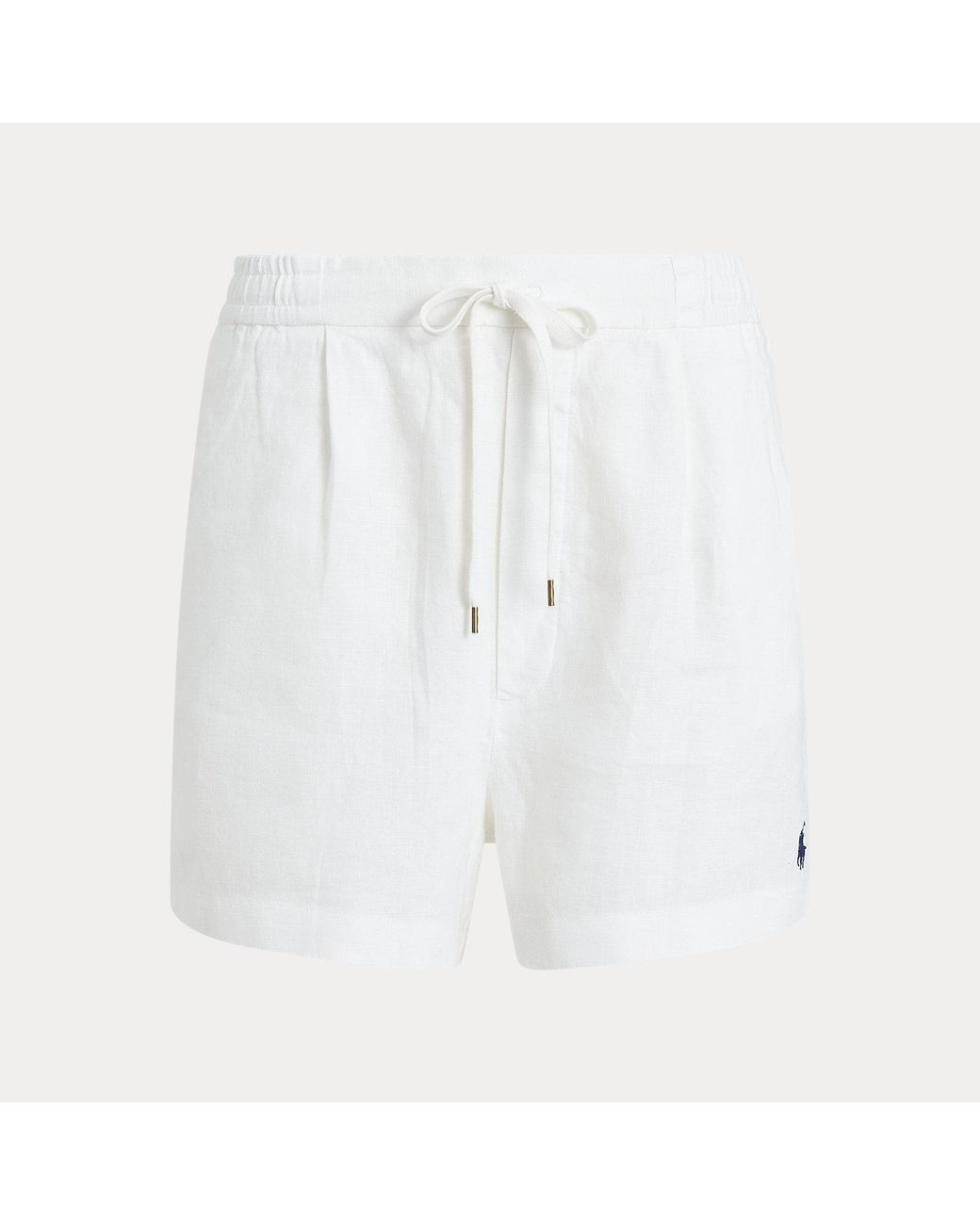 Polo Ralph Lauren White Linen Drawstring Shorts