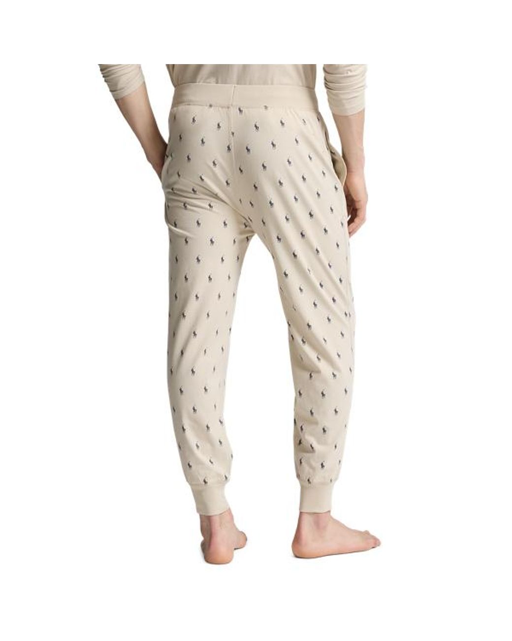 Polo Ralph Lauren All over Pony Cotton Jersey Sleep Jogger in Natural for Men Lyst UK