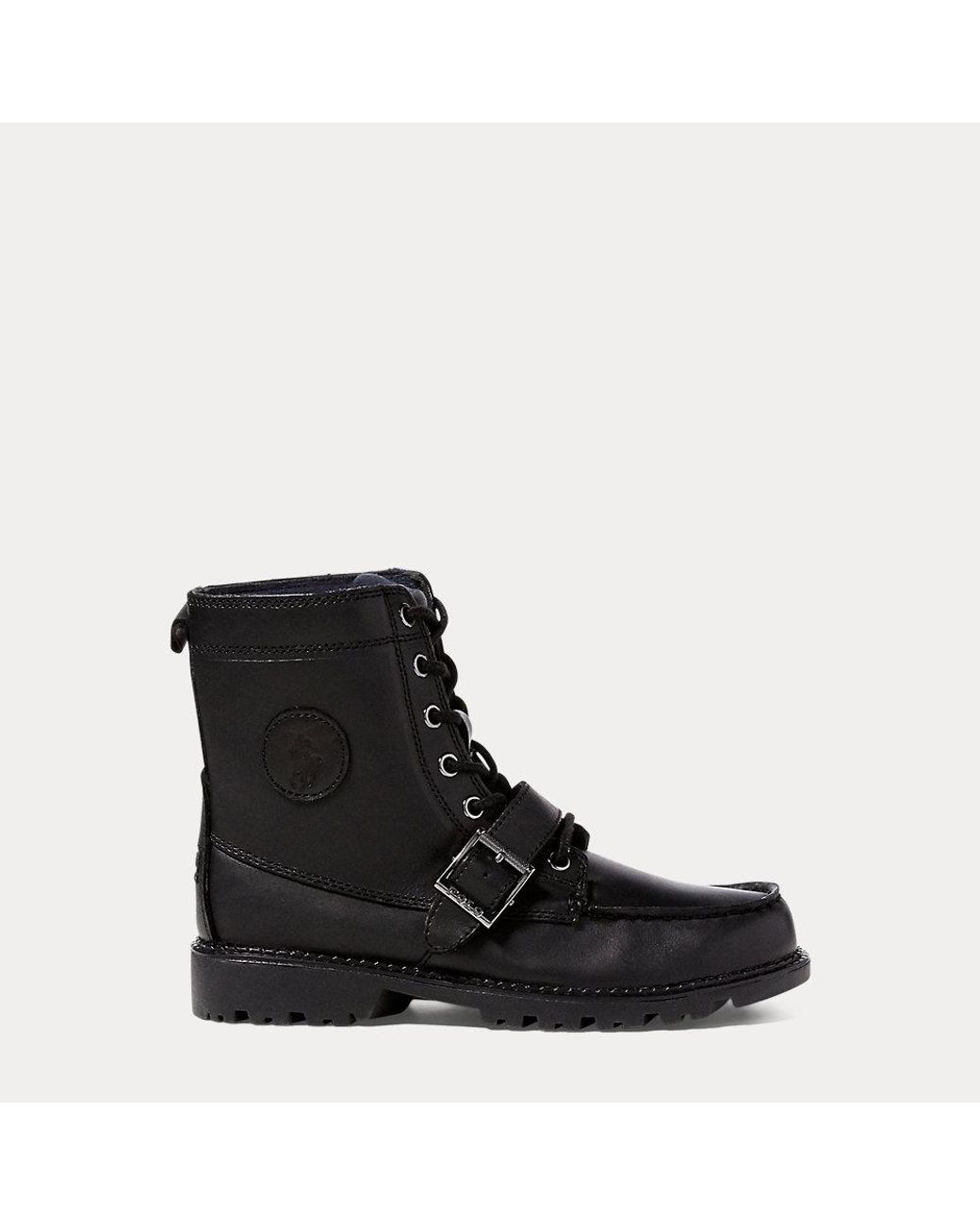 ralph lauren polo boots black