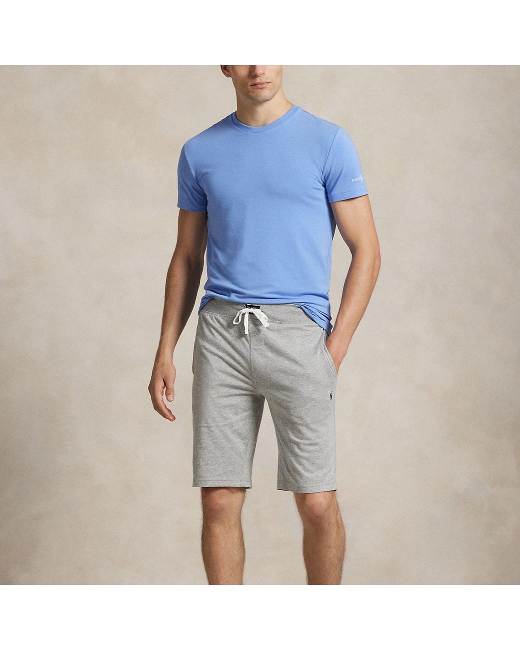 Polo Ralph Lauren Gray Cotton Jersey Sleep Shorts for men
