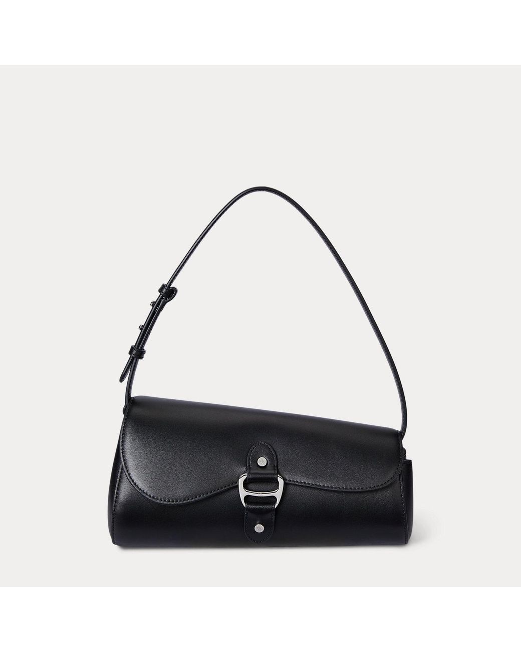 Ralph Lauren Black Leather Medium Tasha East-West Bag
