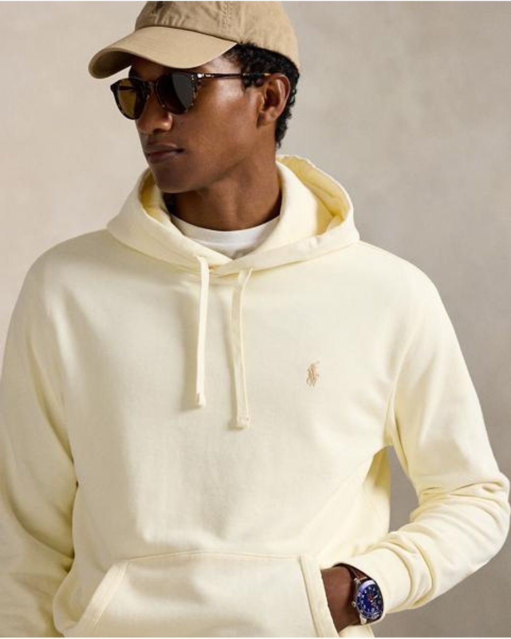 Polo Ralph Lauren Natural Loopback Fleece Hoodie for men