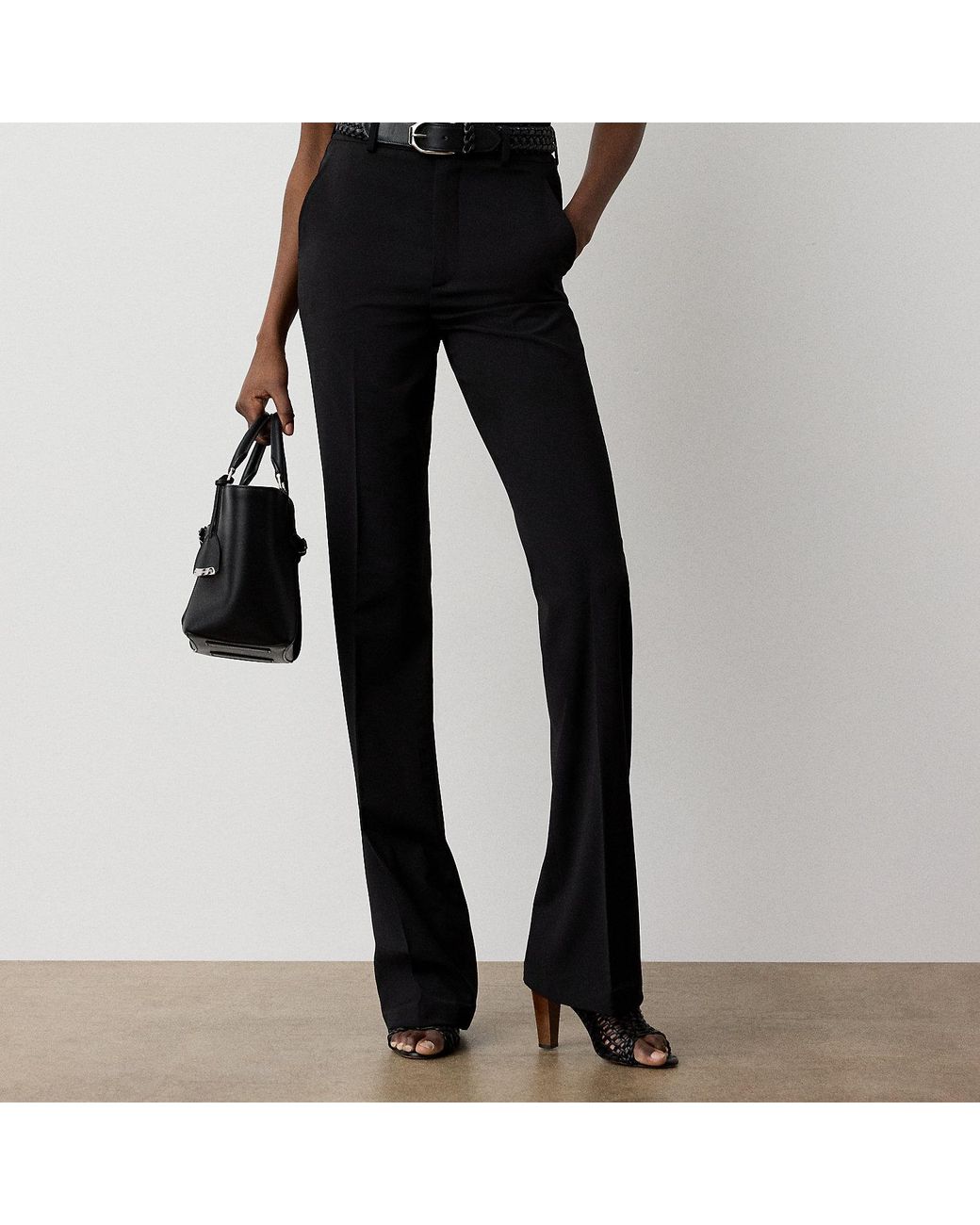 Ralph Lauren Black Wrigley Wool-Blend Trousers