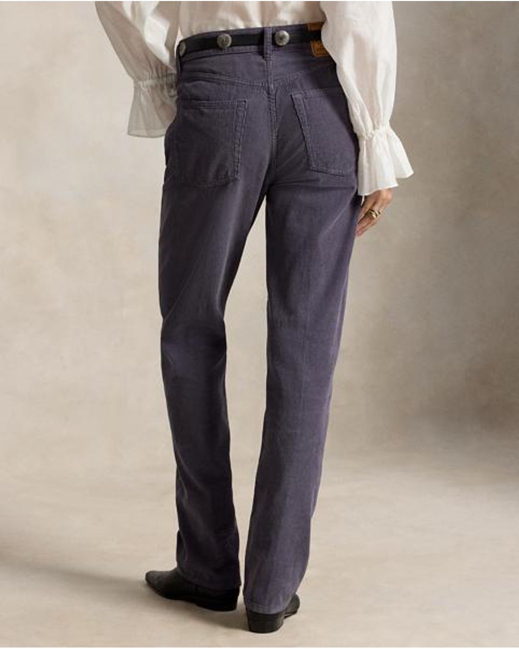 Polo Ralph Lauren Blue Corduroy Relaxed Straight Trouser