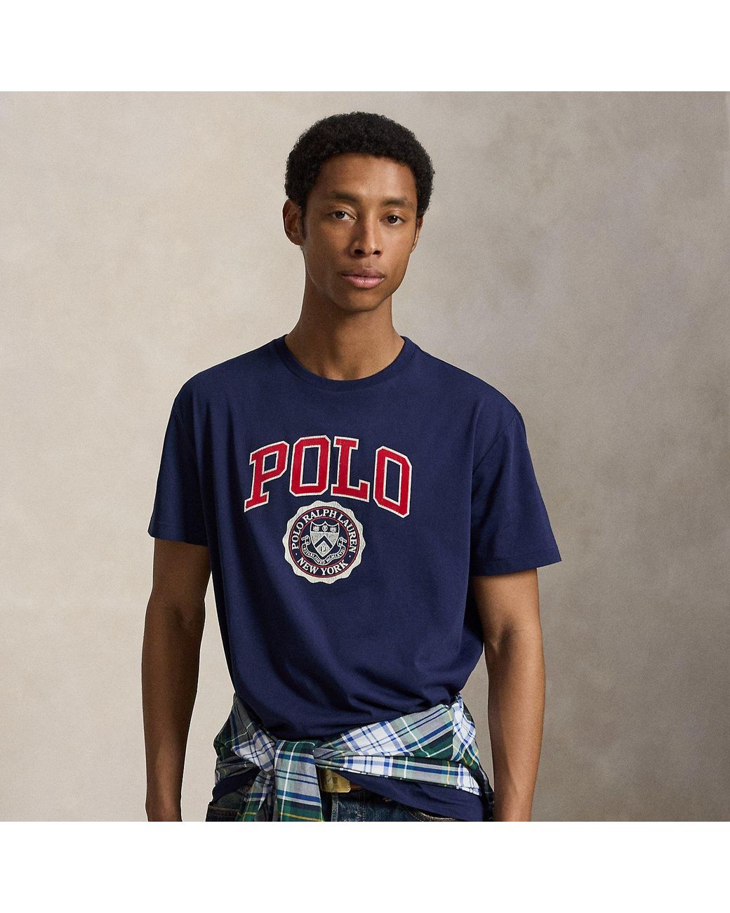 Polo Ralph Lauren Blue Custom Slim Fit Logo T-Shirt for men
