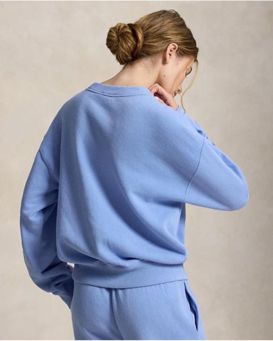 Polo Ralph Lauren Blue Fleece Logo Crewneck