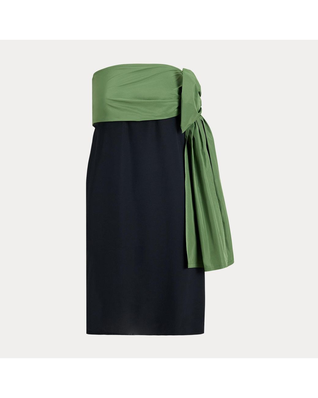 Polo Ralph Lauren Green Taffeta-Sash Maxiskirt