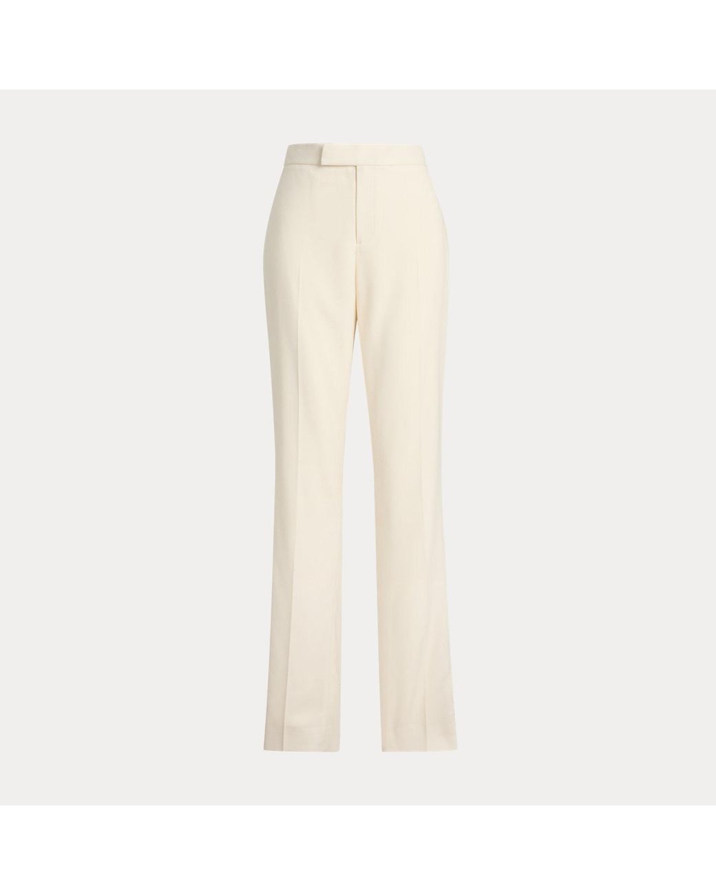 Ralph Lauren Natural Seth Wool Crepe Tuxedo Trouser