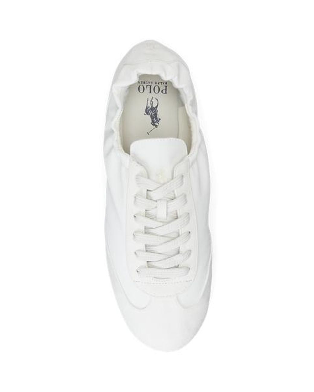 Polo Ralph Lauren White The Suede Pony Ballerina Trainer