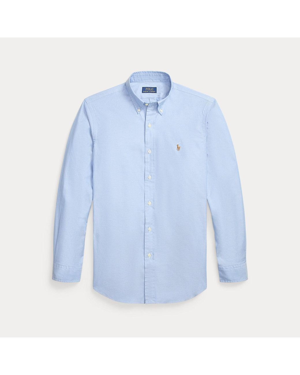 Polo Ralph Lauren Blue Custom Fit Stretch Oxford Shirt for men