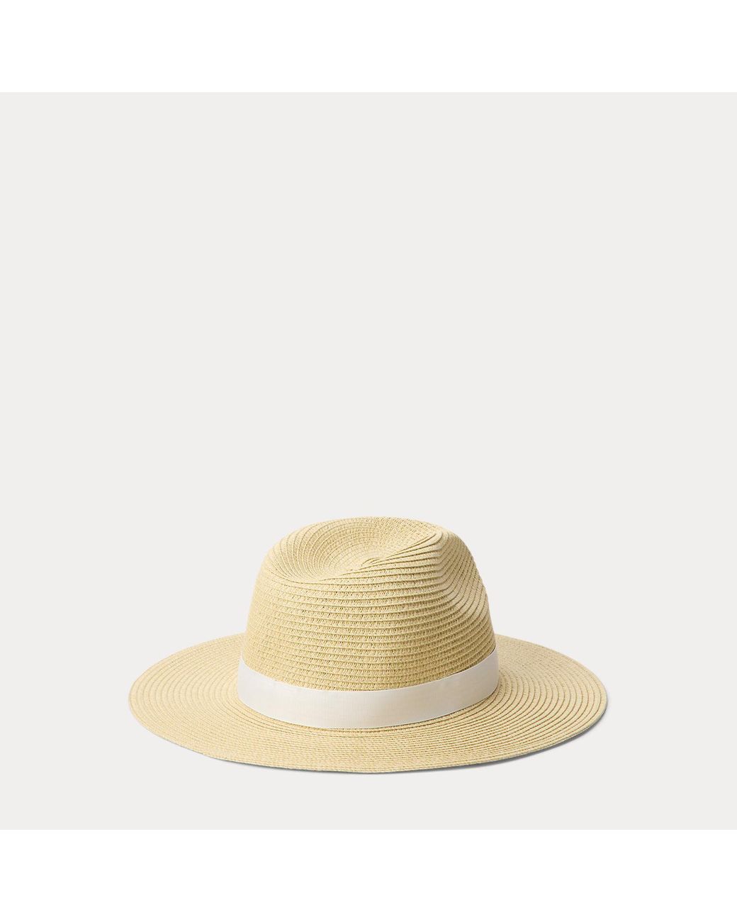 Ralph Lauren Natural Packable Plaited Straw Fedora