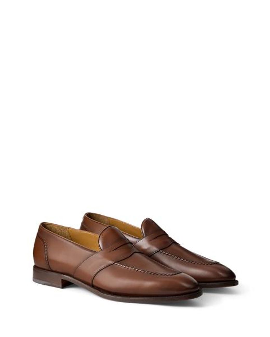 Ralph Lauren Brown Meegan Calfskin Penny Loafer for men