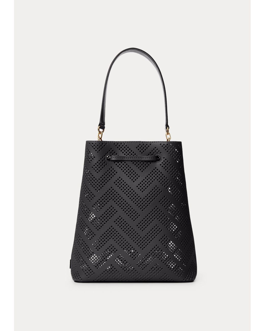 leather debby drawstring bag