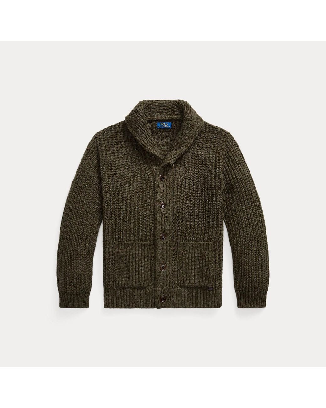 Polo Ralph Lauren Green Wool-Blend Shawl Cardigan for men