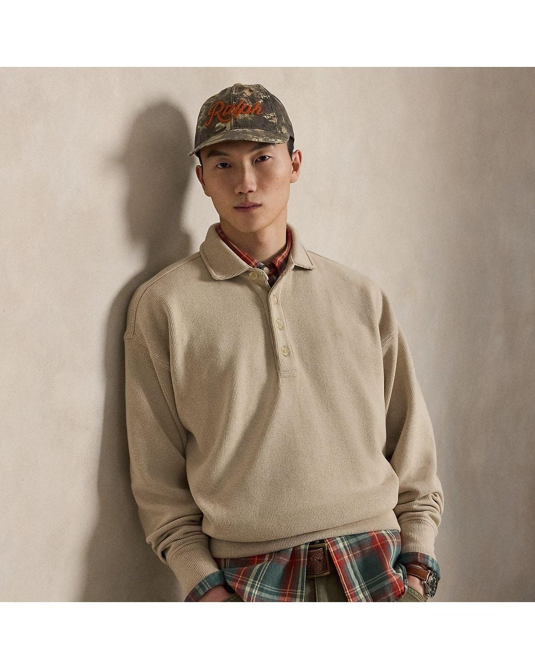 Polo Ralph Lauren Natural Relaxed Fit Ribbed Polo Pullover for men