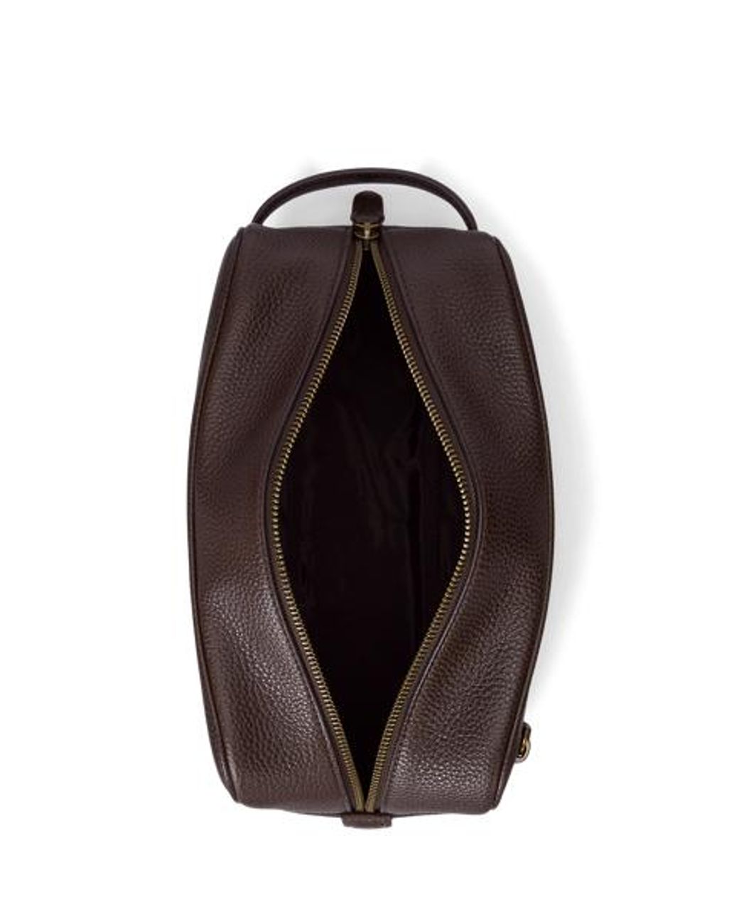 Polo Ralph Lauren Brown Pebbled Leather Travel Case for men