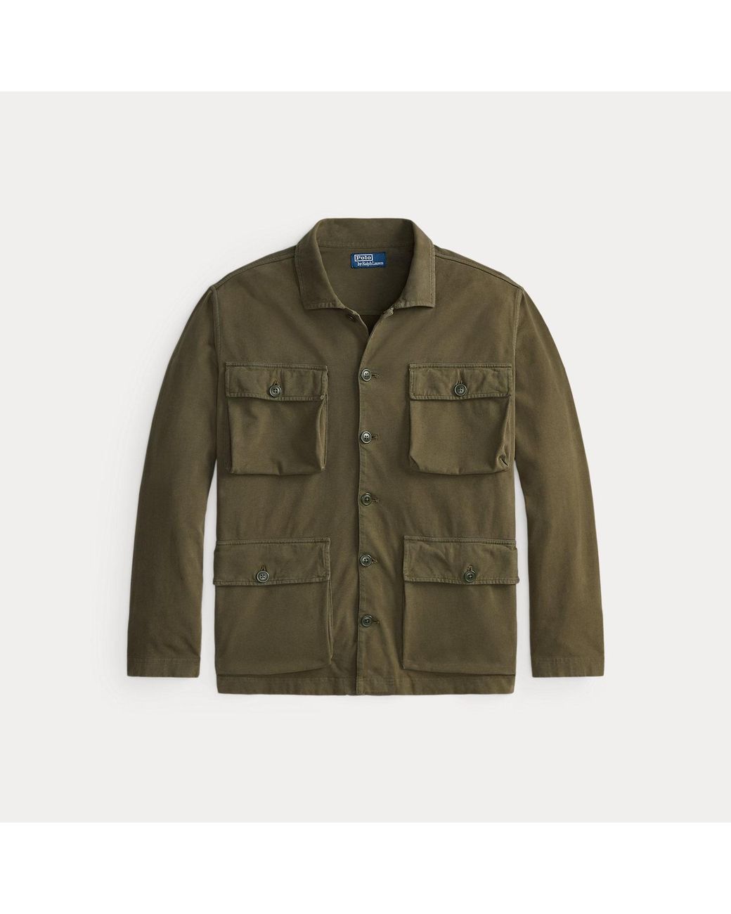 Polo Ralph Lauren Brown Sueded Moleskin Utility Overshirt for men