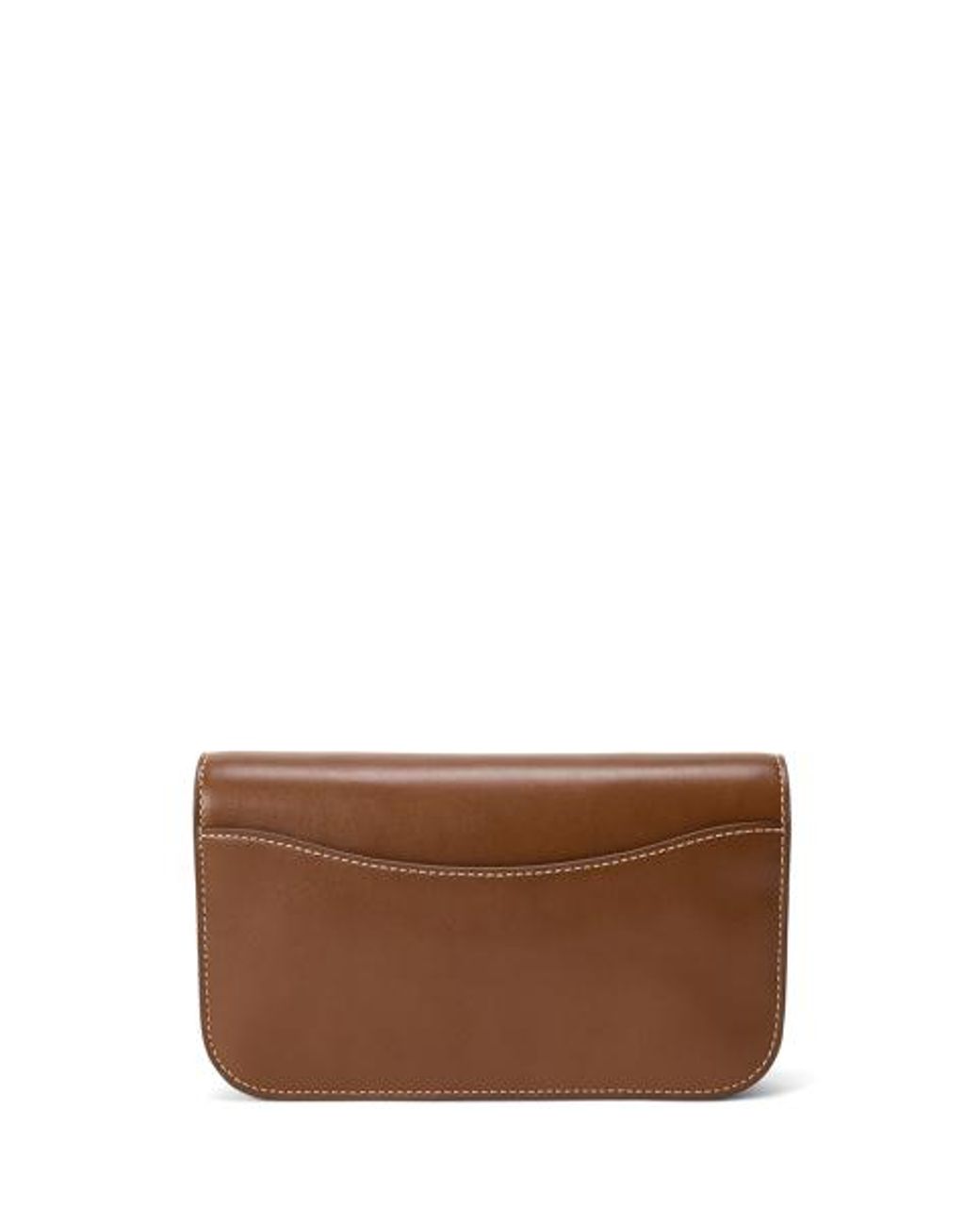Polo Ralph Lauren Brown Polo Id Leather Chain Wallet And Bag