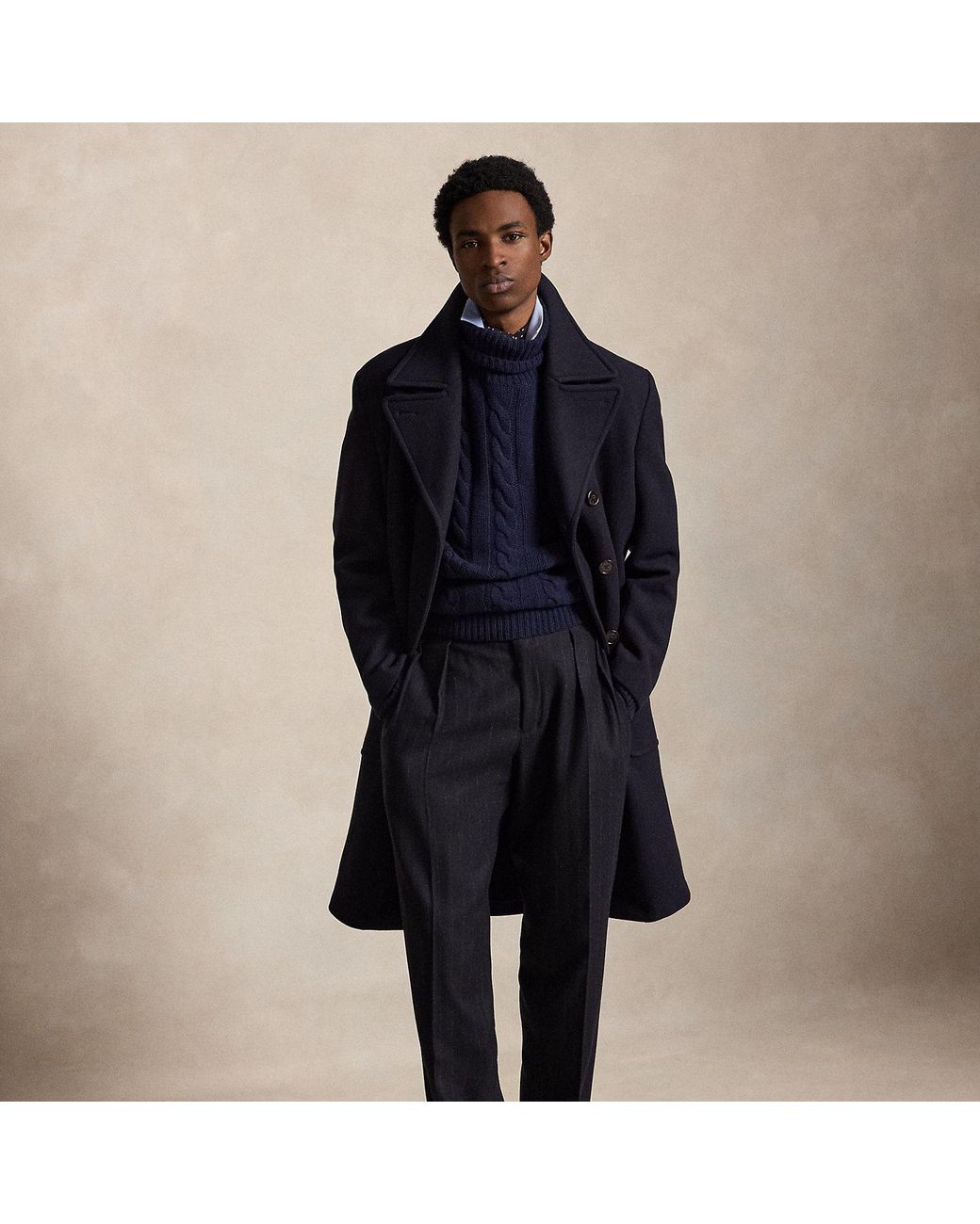 Polo Ralph Lauren Blue Polo Soft Tailored Wool-Blend Topcoat for men