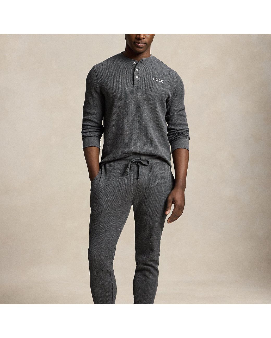 Polo Ralph Lauren White Waffle-Knit Sleep Jogger for men