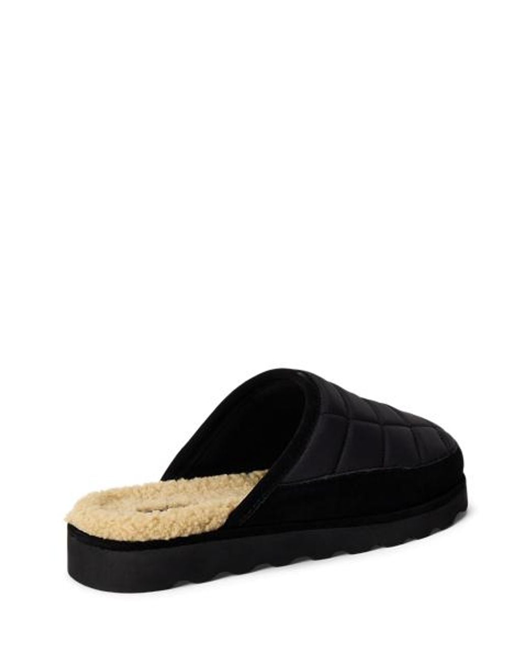 Polo Ralph Lauren Black Reade Polo Bear Quilted Scuff Slipper for men