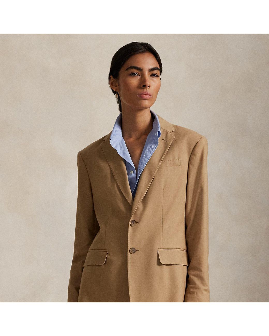 Polo Ralph Lauren Natural Stretch-Wool Two-Button Blazer