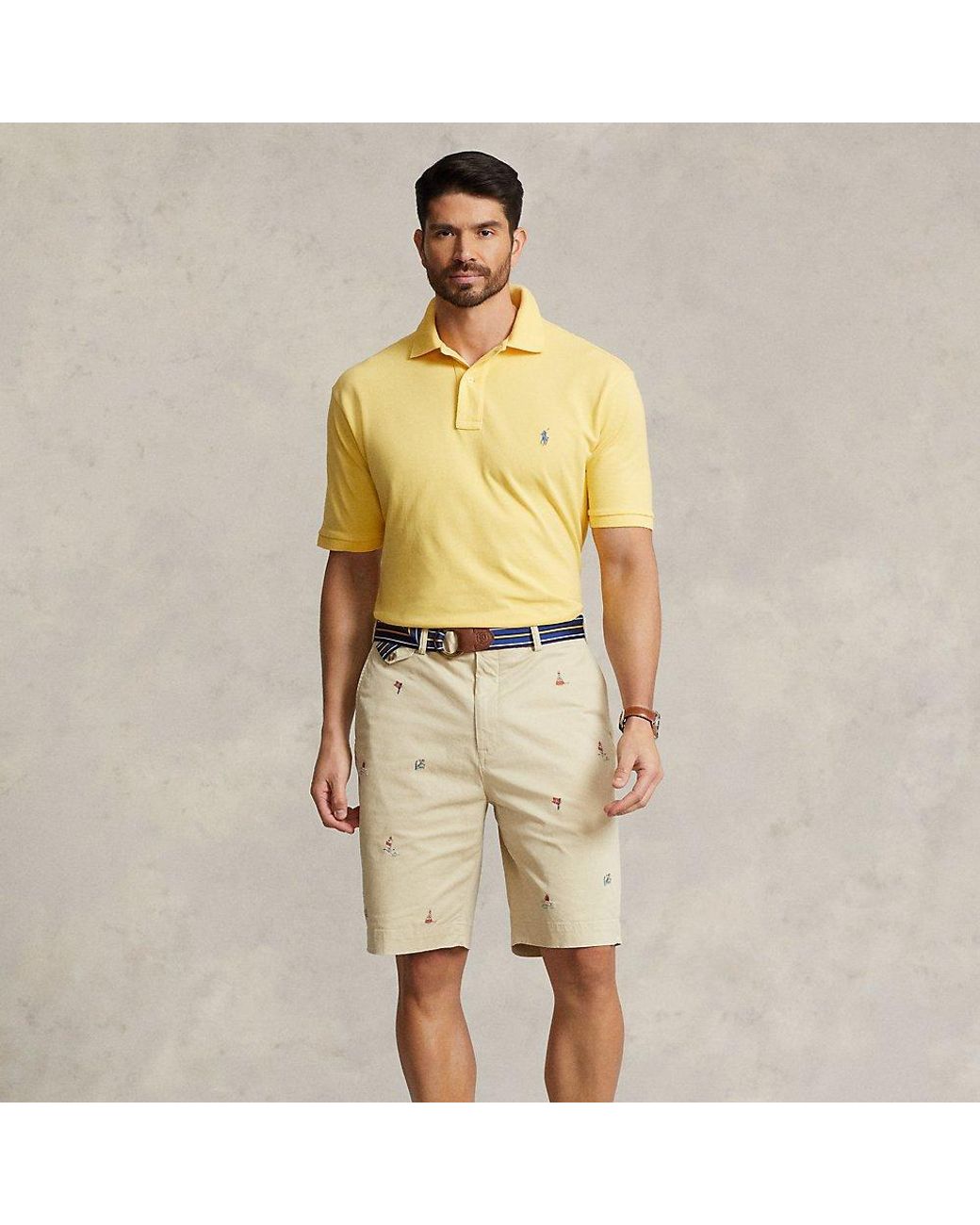 Polo Ralph Lauren Ralph Lauren Nautical Stretch Classic Fit Chino Short in  Yellow for Men | Lyst