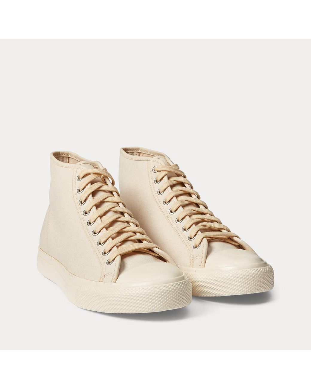 Ralph Lauren Natural Mayport Canvas Trainer for men