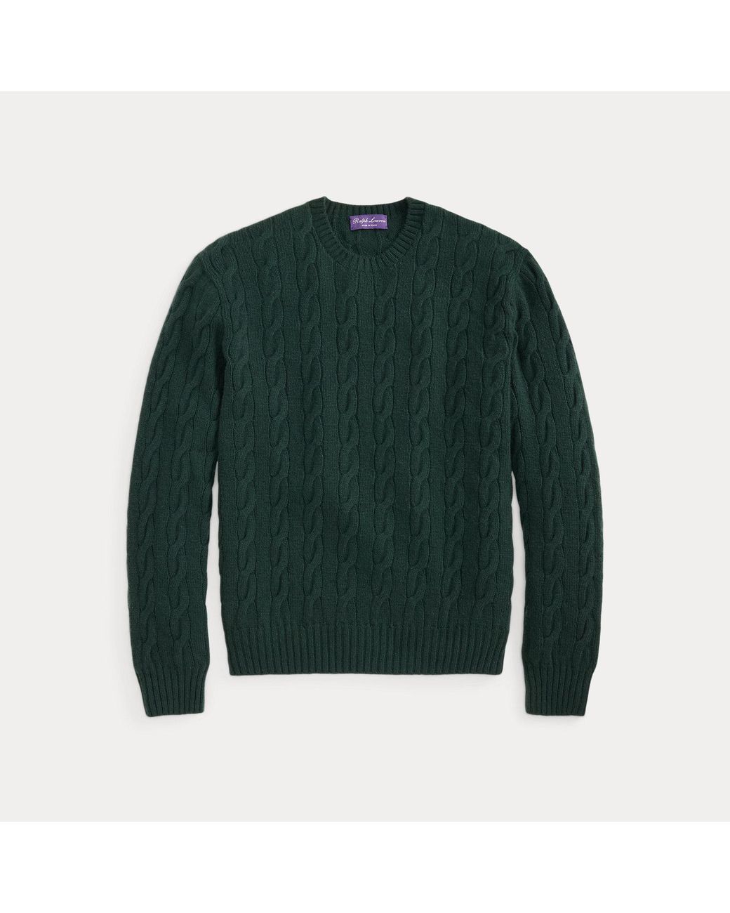 Ralph Lauren Green Cable-Knit Cashmere Jumper for men