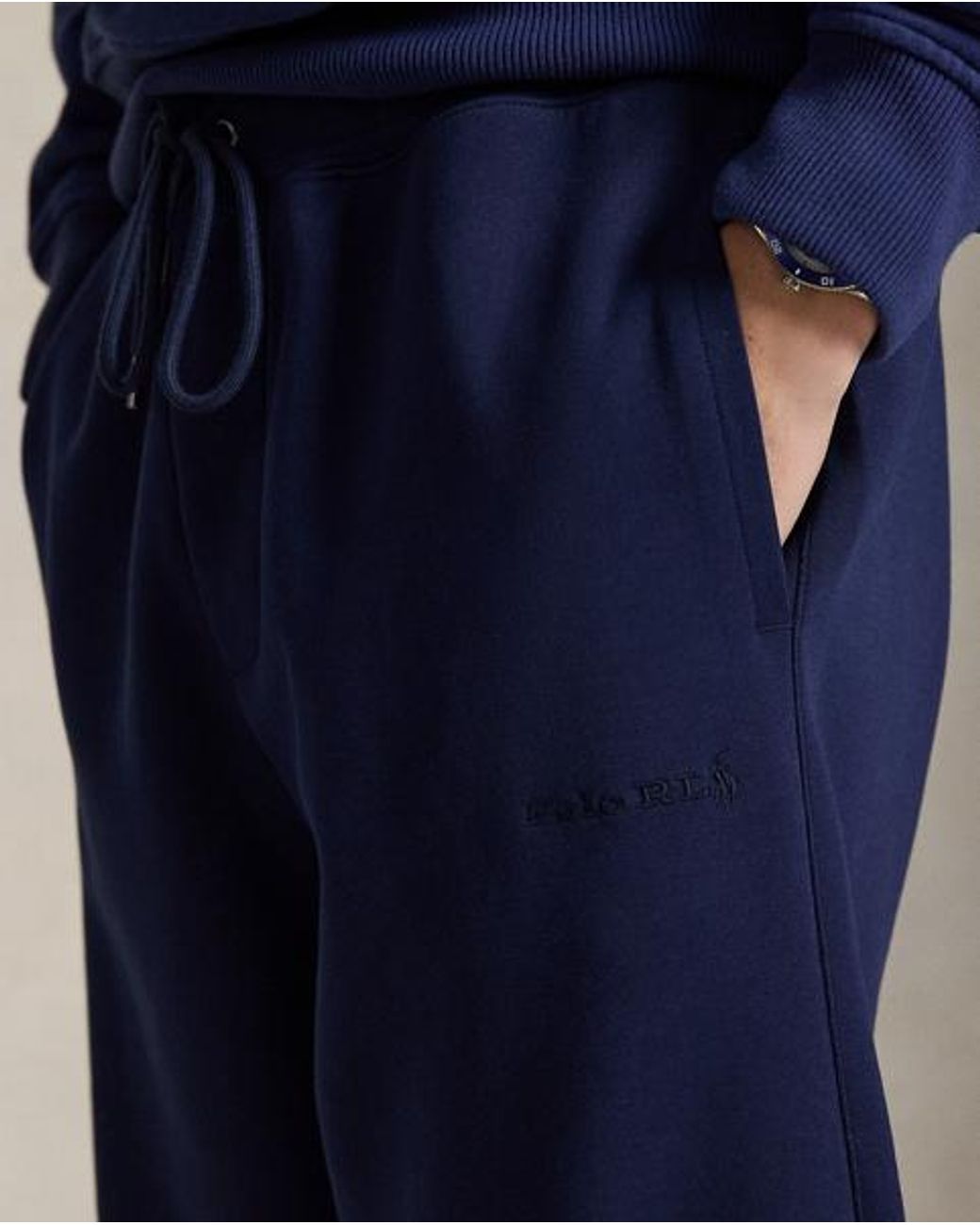 Polo Ralph Lauren Blue Relaxed Fit Double-Knit Tracksuit Bottom for men