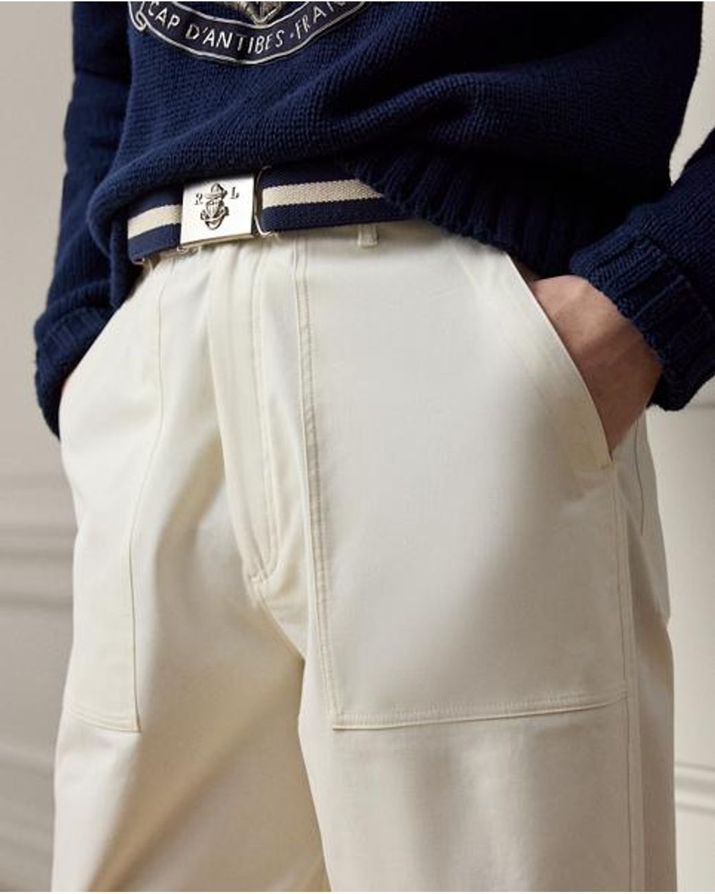 Ralph Lauren Natural Hand-Tailored Relaxed Fit Sailor Trouser for men