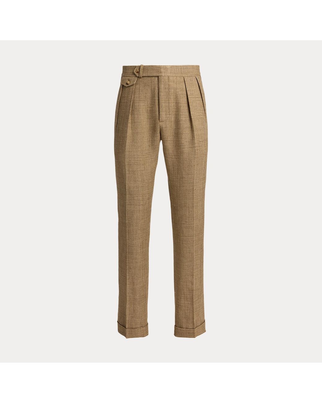 Polo Ralph Lauren Green Glen Plaid Summer Tweed Suit Trouser for men