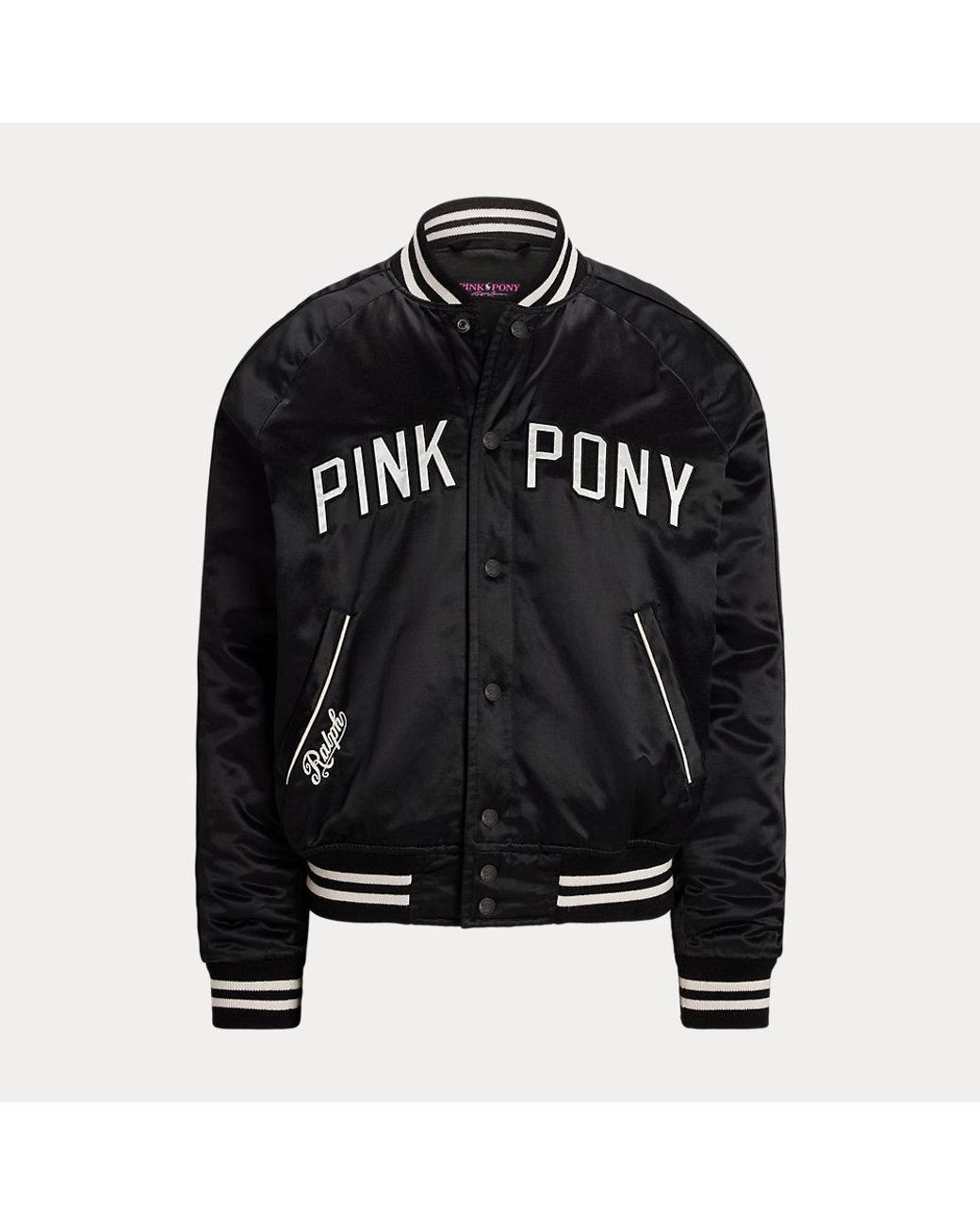 Pink satin baseball jacket sale