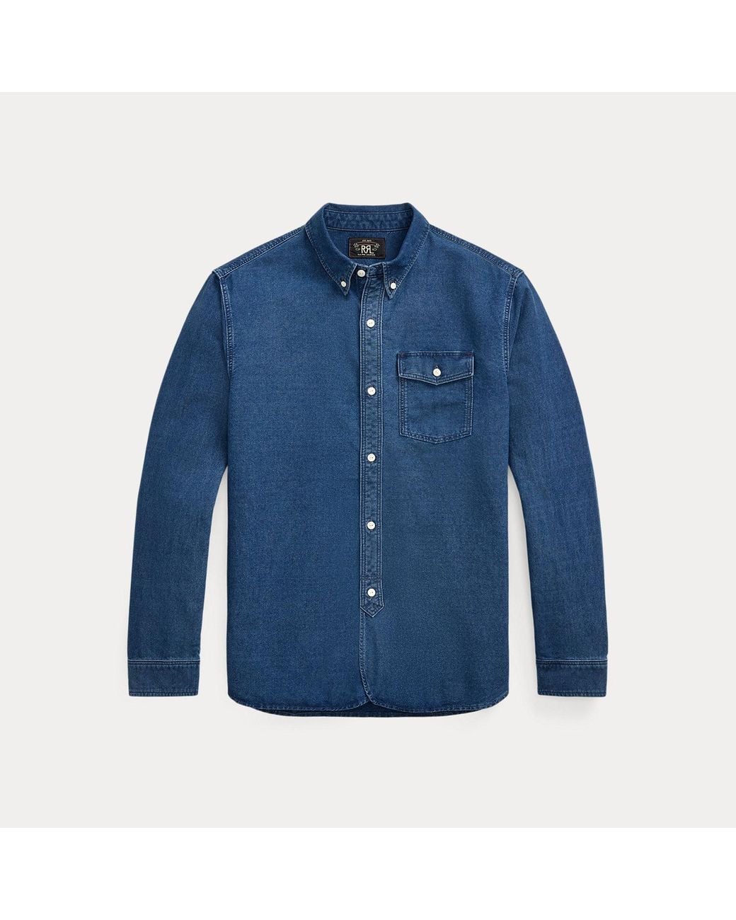 RRL Blue Oxford Workshirt for men