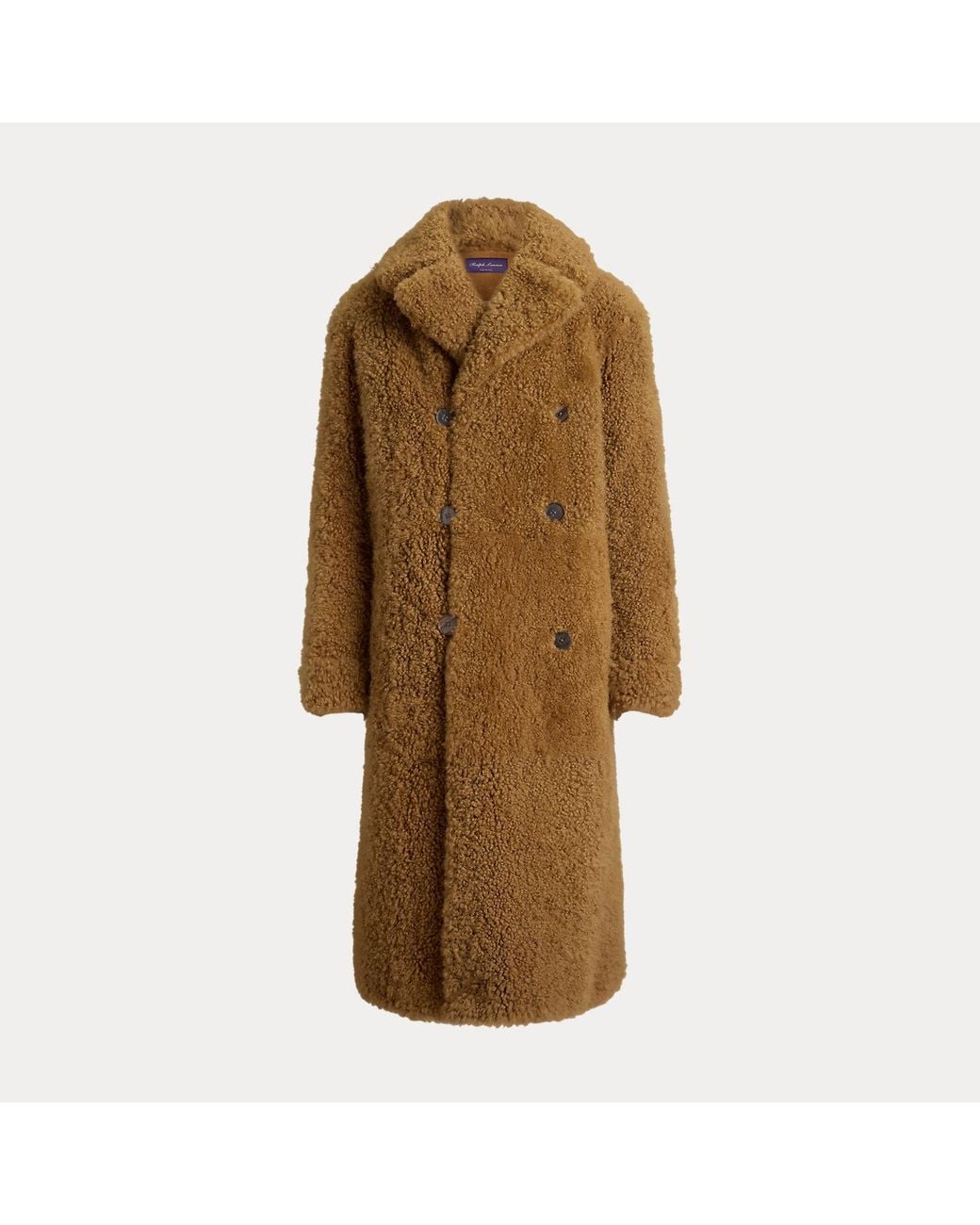 Ralph Lauren Blue Shearling Cuddle Coat for men